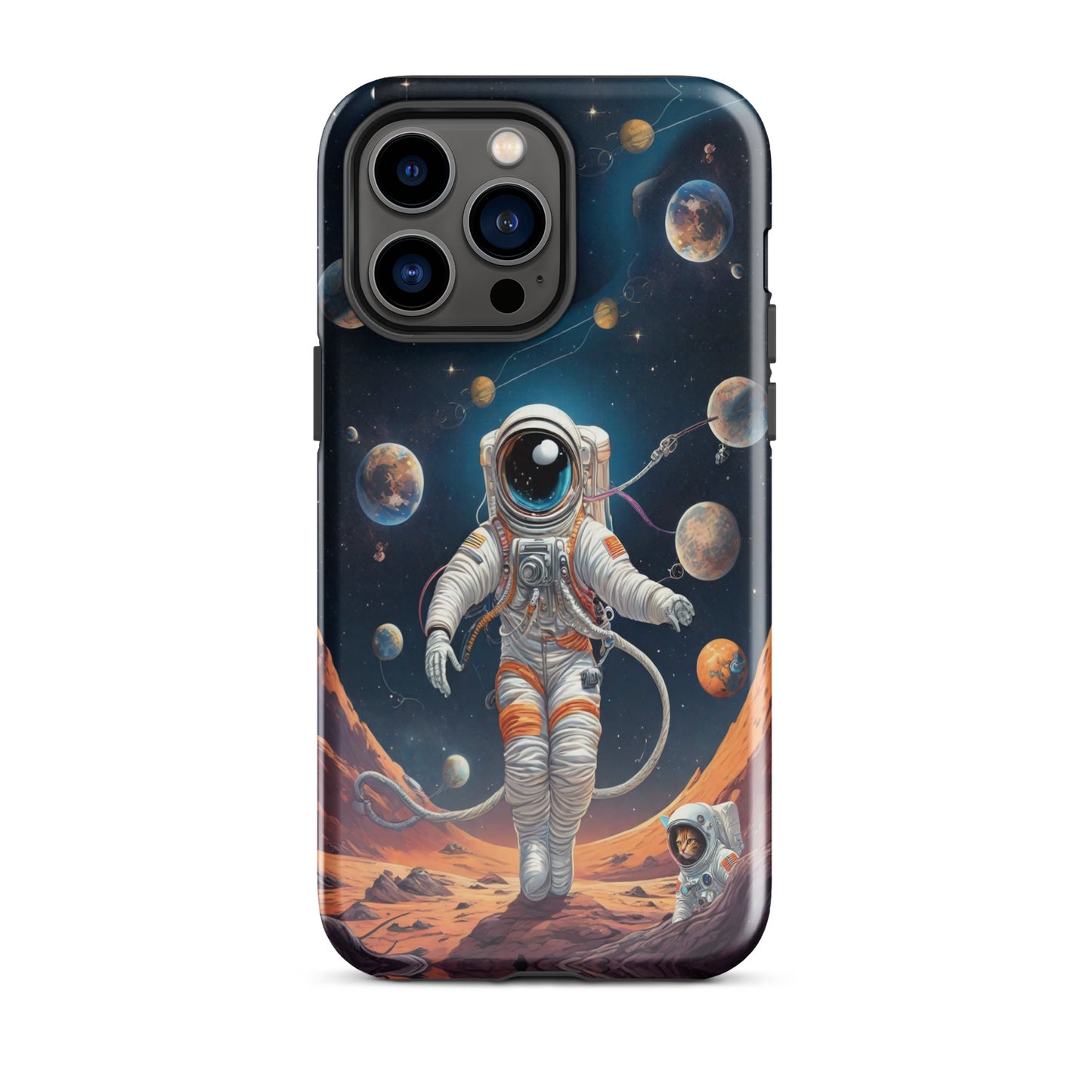 iPhone Dual-Layered Tough Case With Raised Bezel - Astronaut