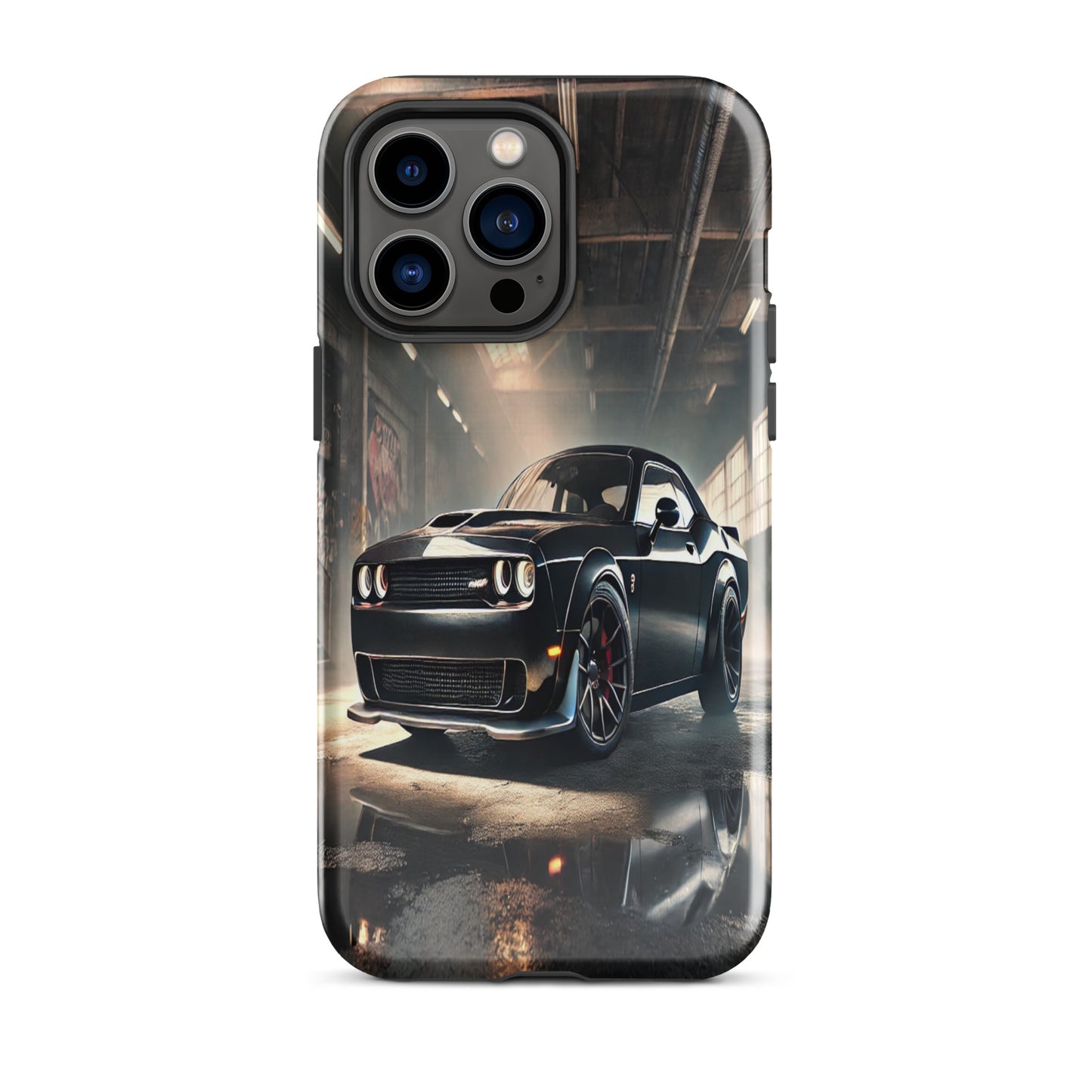 iPhone Dual-Layered Tough Case With Raised Bezel - Dodge Challenger Hellcat