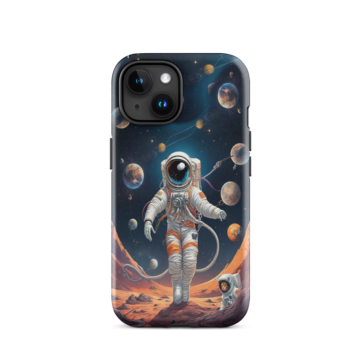 iPhone Dual-Layered Tough Case With Raised Bezel - Astronaut