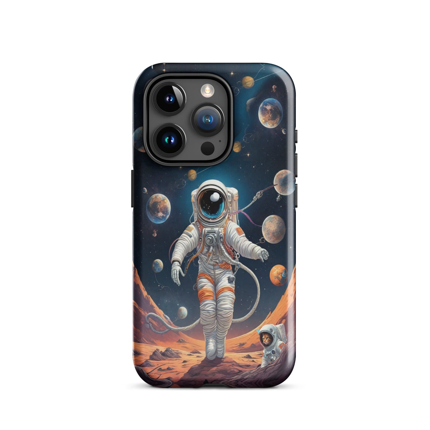 iPhone Dual-Layered Tough Case With Raised Bezel - Astronaut
