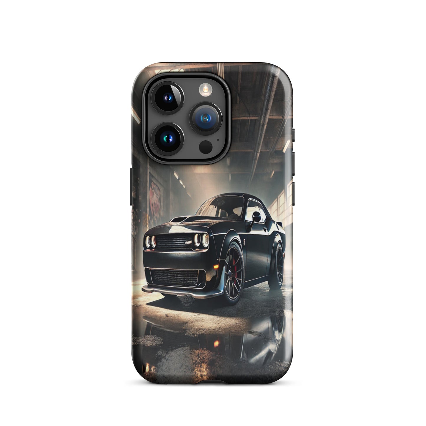 iPhone Dual-Layered Tough Case With Raised Bezel - Dodge Challenger Hellcat
