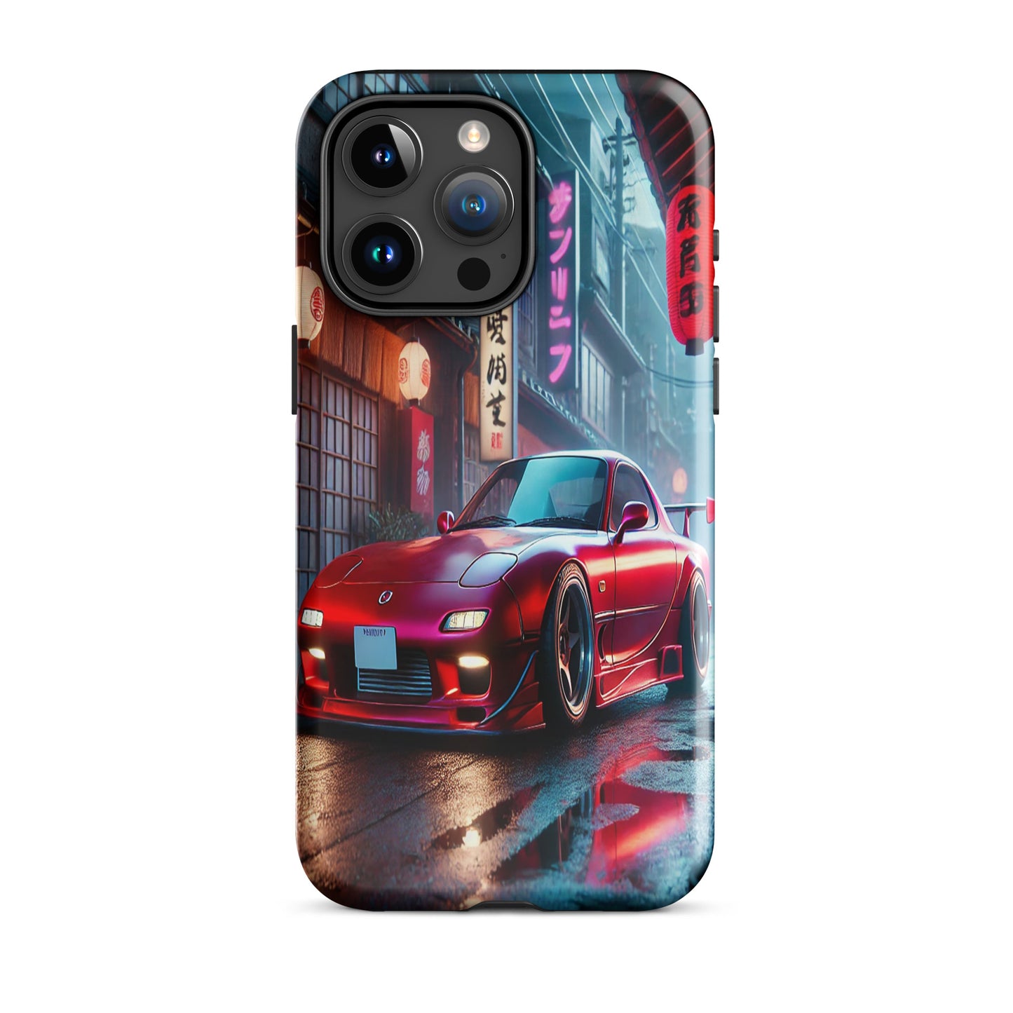 iPhone 15 Pro Max-Japanese style iPhone Tough Case-Mazda-Rx7-Design-Front