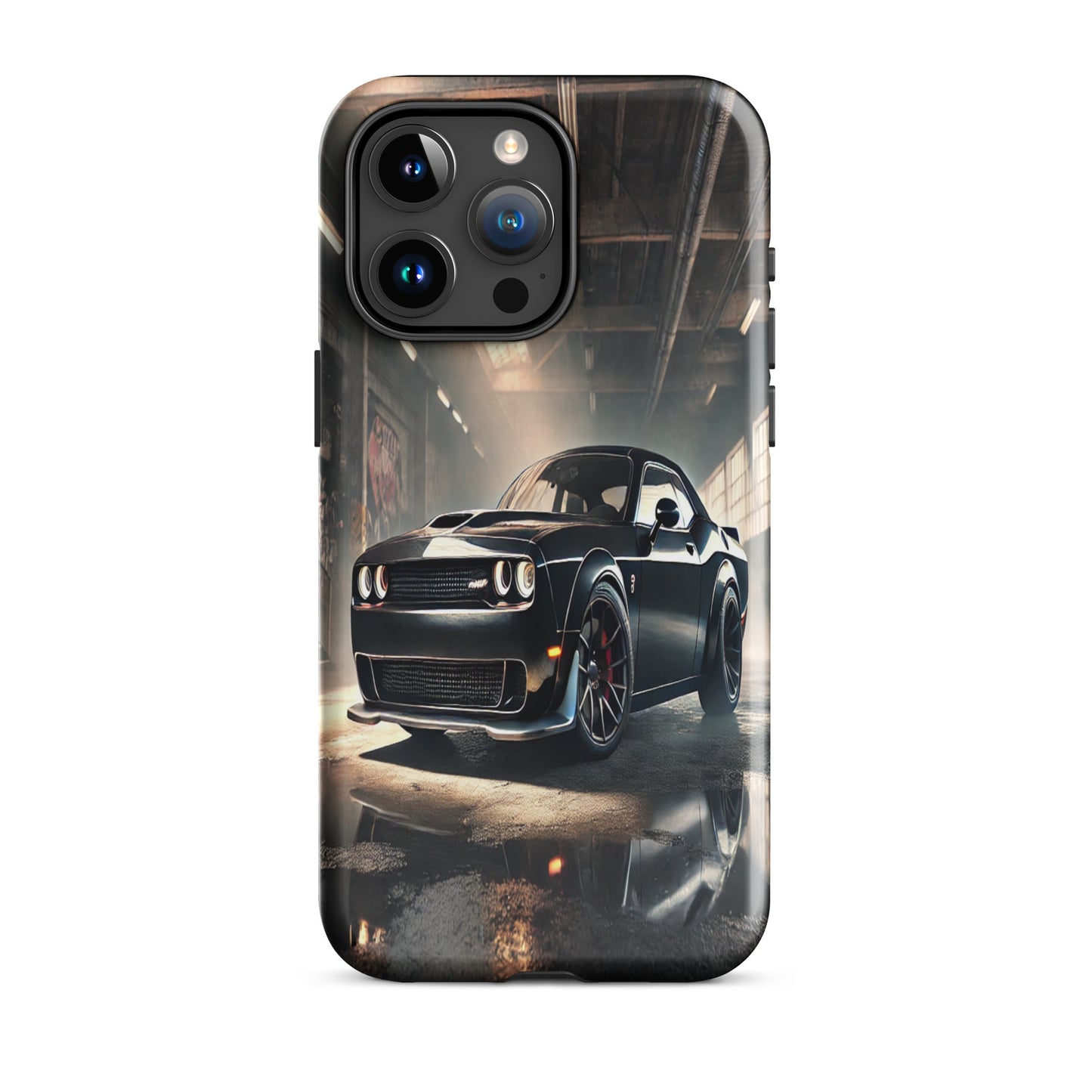 iPhone Dual-Layered Tough Case With Raised Bezel - Dodge Challenger Hellcat