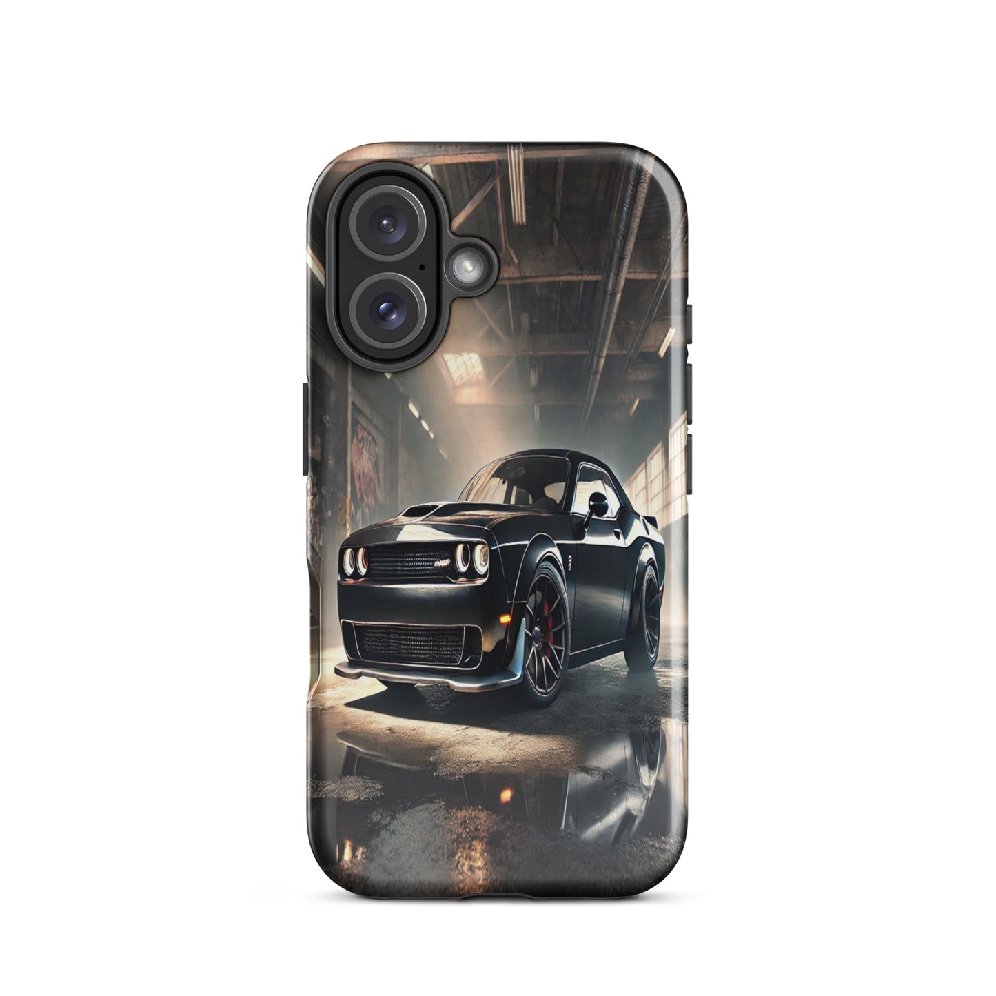 iPhone Dual-Layered Tough Case With Raised Bezel - Dodge Challenger Hellcat