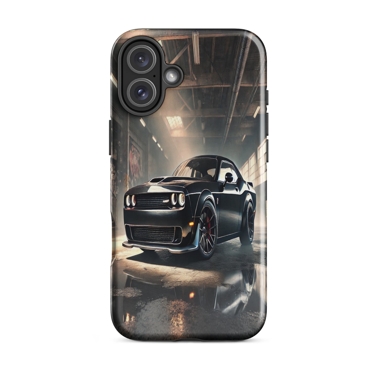 iPhone Dual-Layered Tough Case With Raised Bezel - Dodge Challenger Hellcat