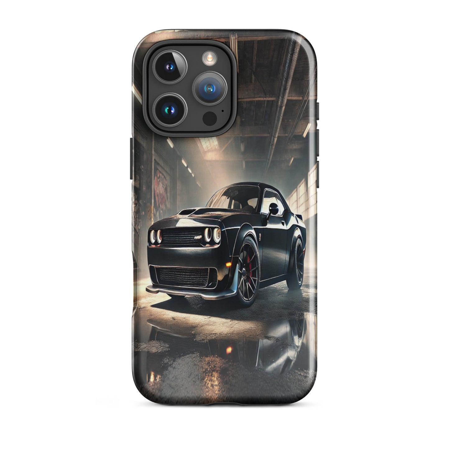 iPhone Dual-Layered Tough Case With Raised Bezel - Dodge Challenger Hellcat