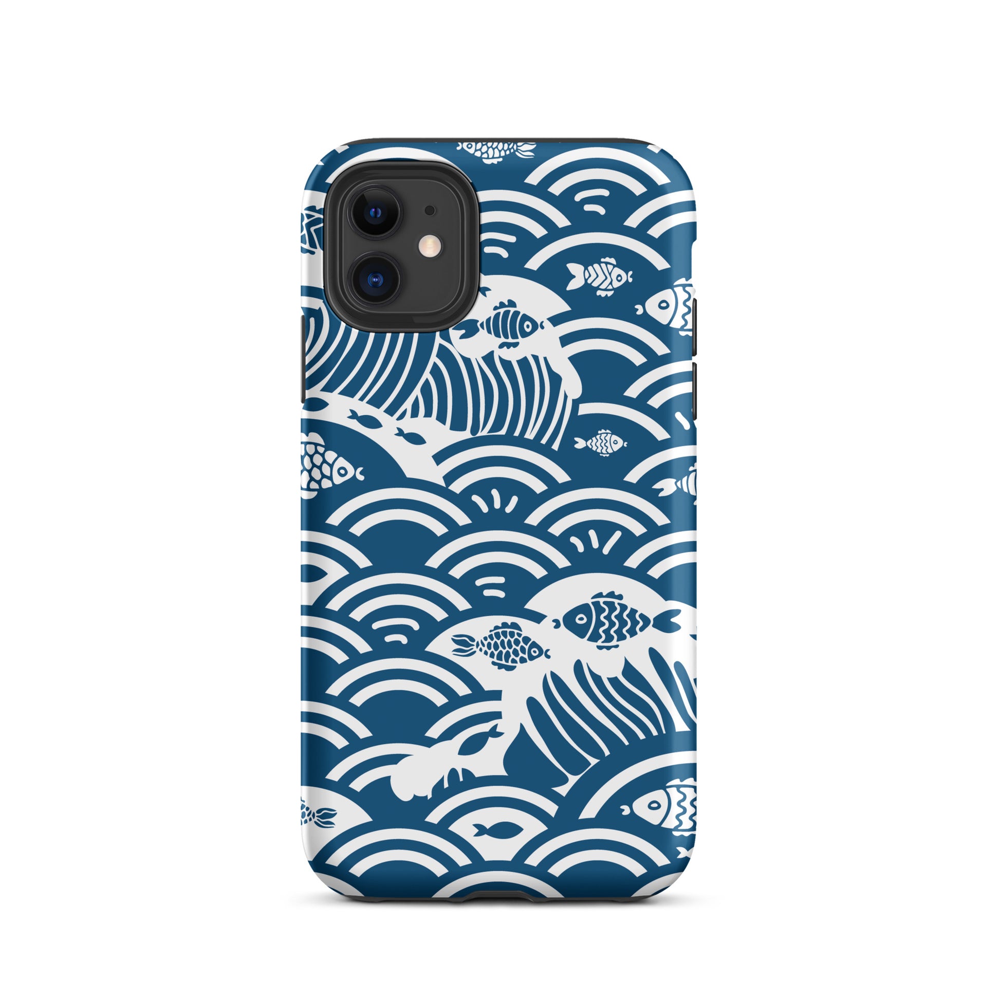 This marine-themed iPhone 11 tough case provides superior protection against drops and scratches with its shock-absorbent material and anti-slip grip. Perfect for those who love the ocean and want to show it off!