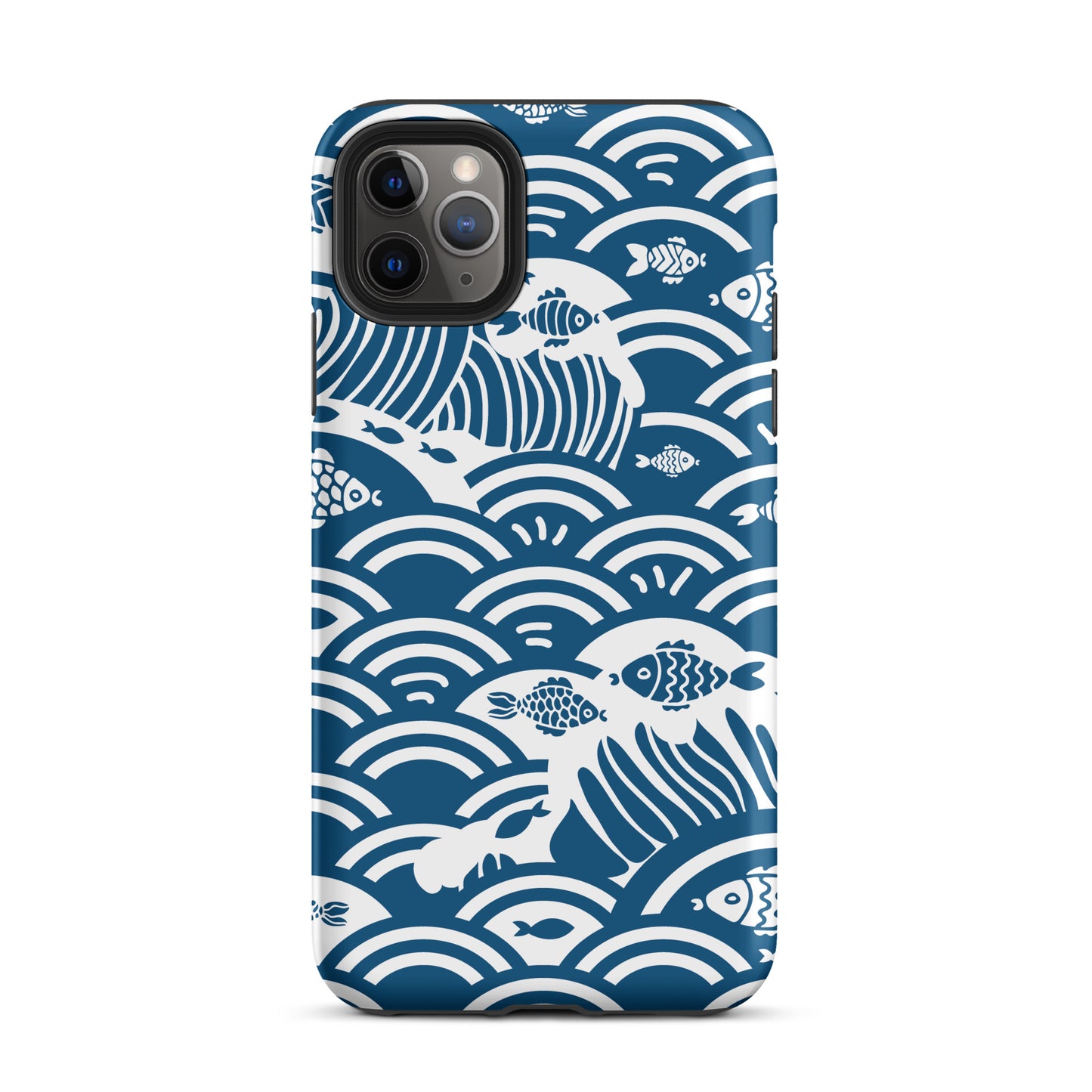 This marine-themed iPhone 11 Pro Max tough case provides superior protection against drops and scratches with its shock-absorbent material and anti-slip grip. Perfect for those who love the ocean and want to show it off!