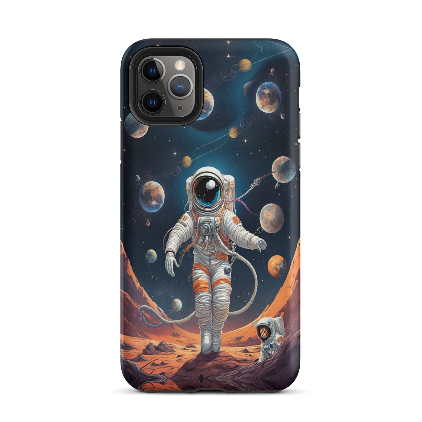 iPhone Dual-Layered Tough Case With Raised Bezel - Astronaut