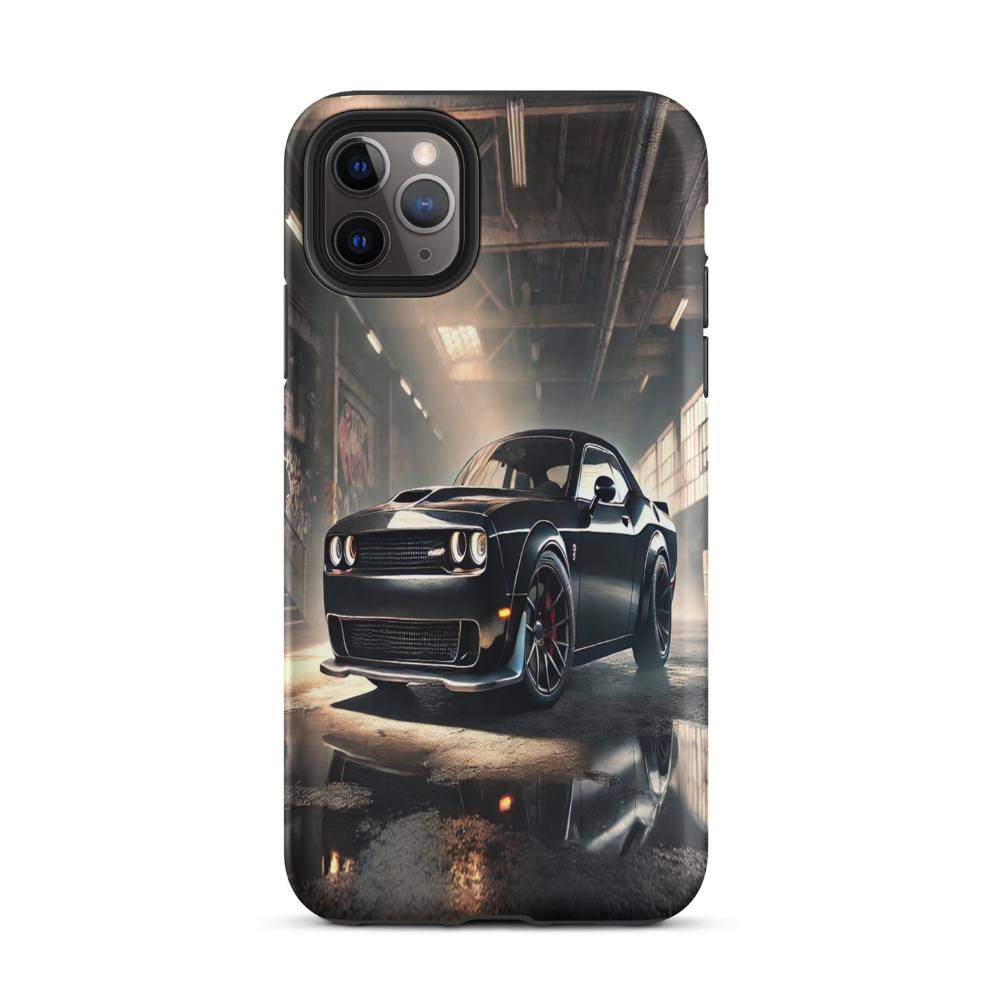 iPhone Dual-Layered Tough Case With Raised Bezel - Dodge Challenger Hellcat