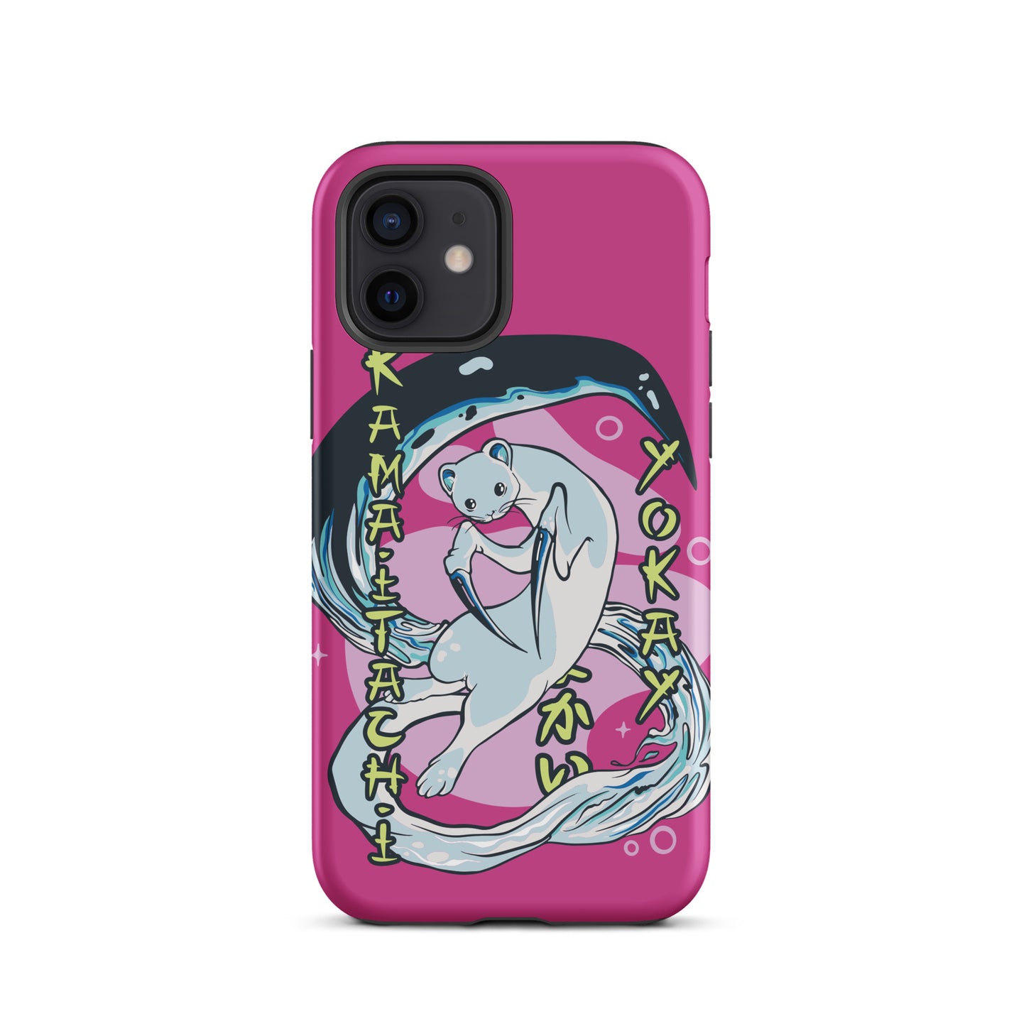 iPhone Dual-Layered Tough Case With Raised Bezel - Aqua Cat