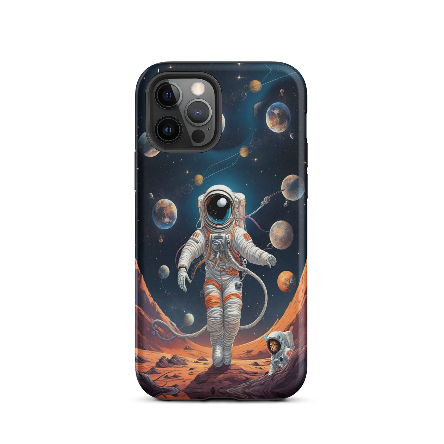 iPhone Dual-Layered Tough Case With Raised Bezel - Astronaut