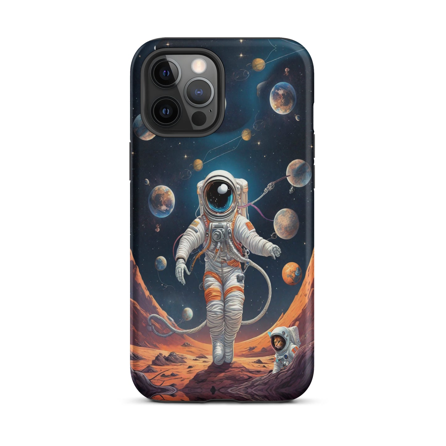 iPhone Dual-Layered Tough Case With Raised Bezel - Astronaut