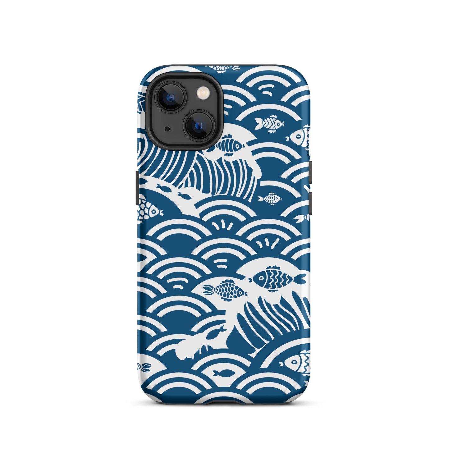 This marine-themed iPhone 13 tough case provides superior protection against drops and scratches with its shock-absorbent material and anti-slip grip. Perfect for those who love the ocean and want to show it off!