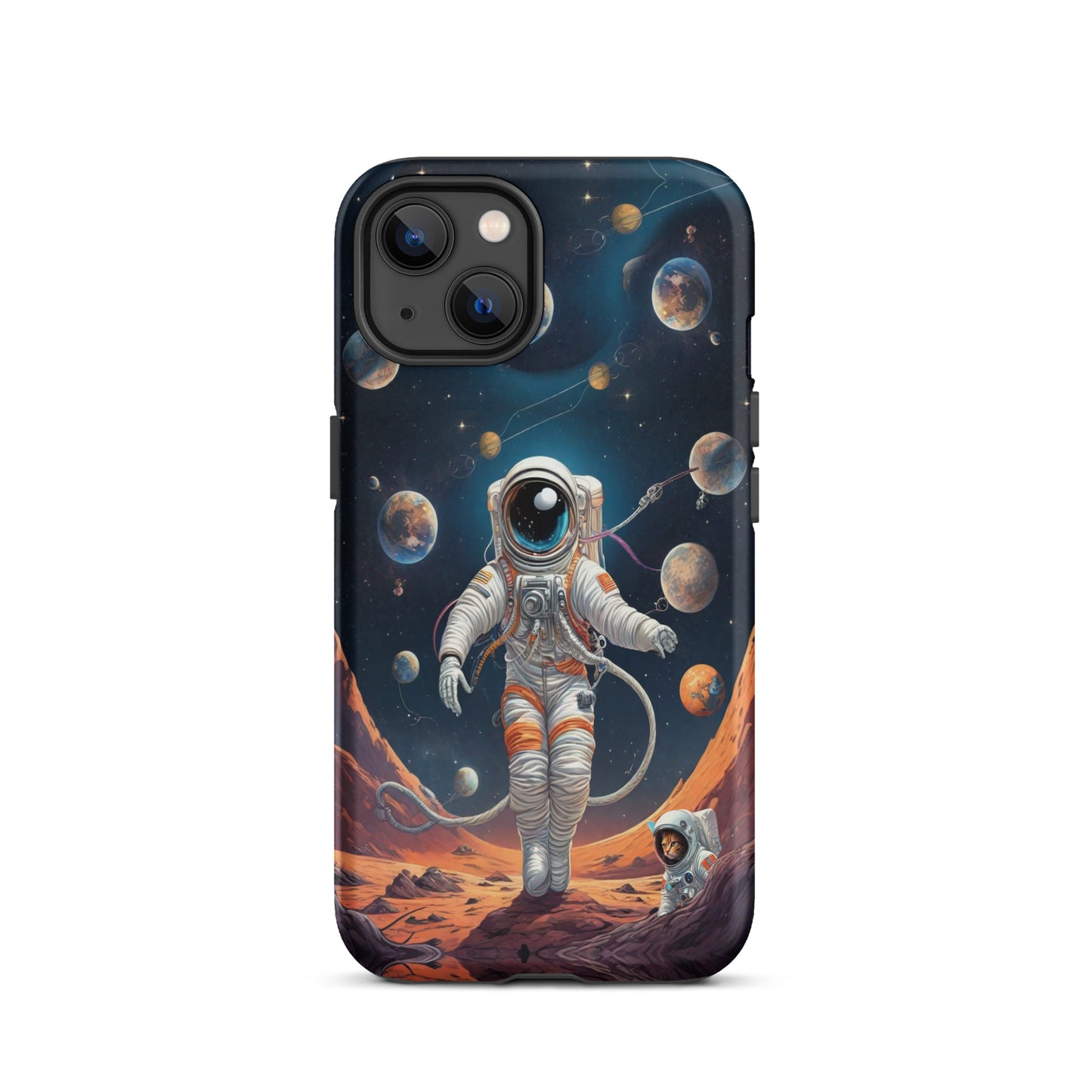 iPhone Dual-Layered Tough Case With Raised Bezel - Astronaut