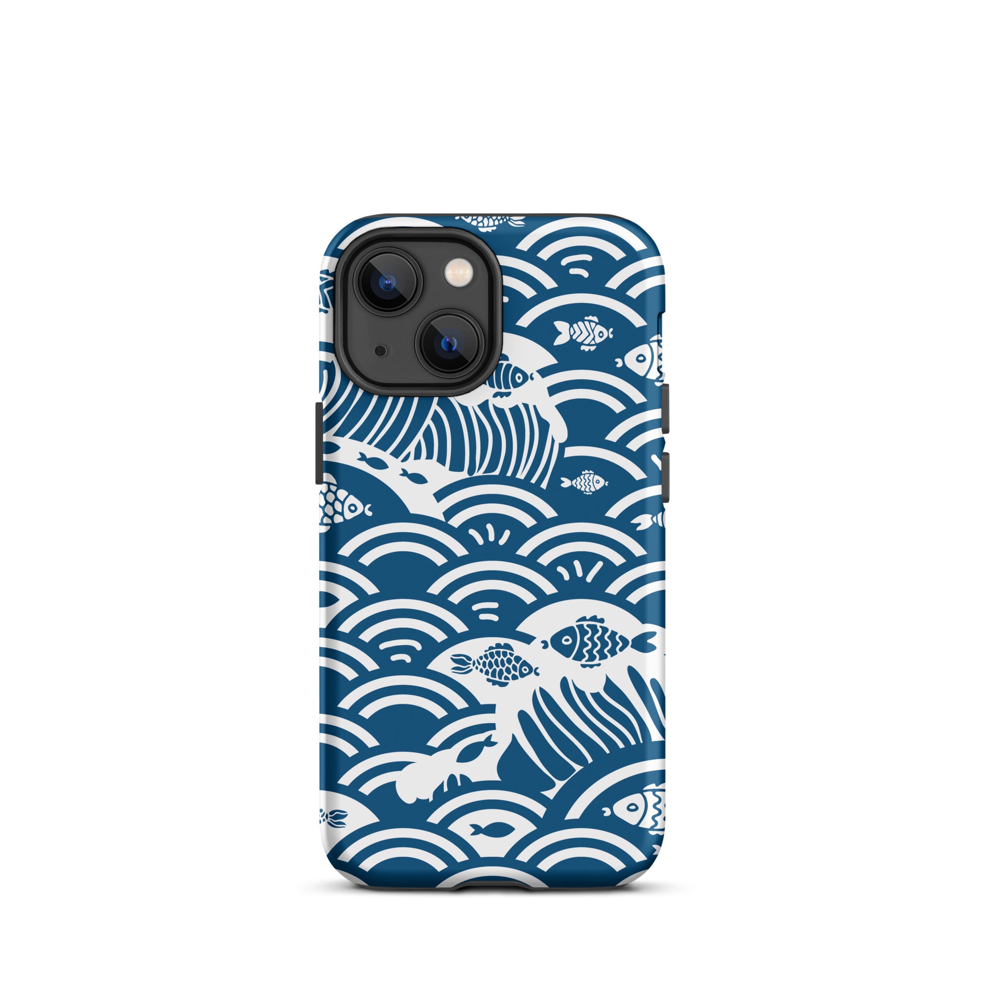 This marine-themed iPhone 13 Mini tough case provides superior protection against drops and scratches with its shock-absorbent material and anti-slip grip. Perfect for those who love the ocean and want to show it off!