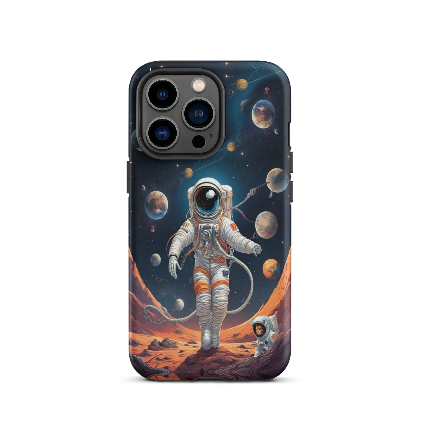 iPhone Dual-Layered Tough Case With Raised Bezel - Astronaut