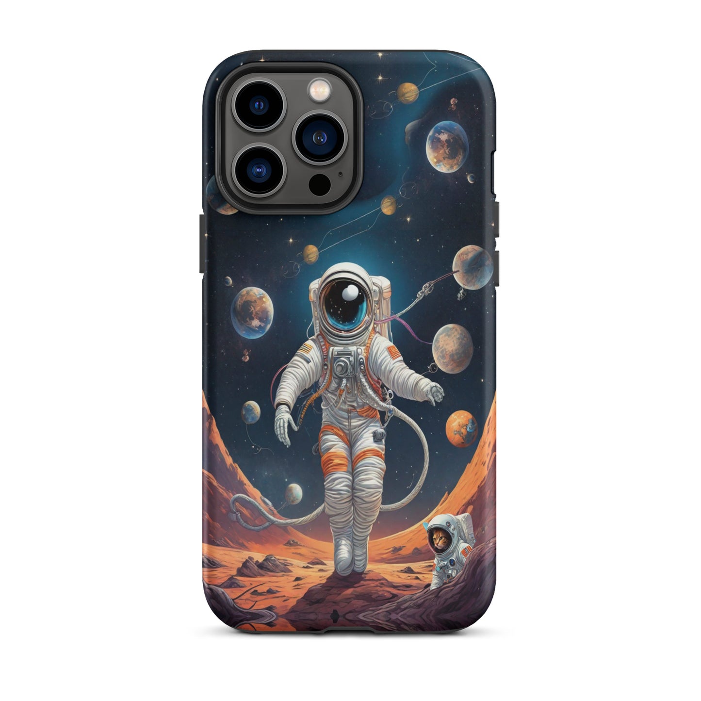 iPhone Dual-Layered Tough Case With Raised Bezel - Astronaut