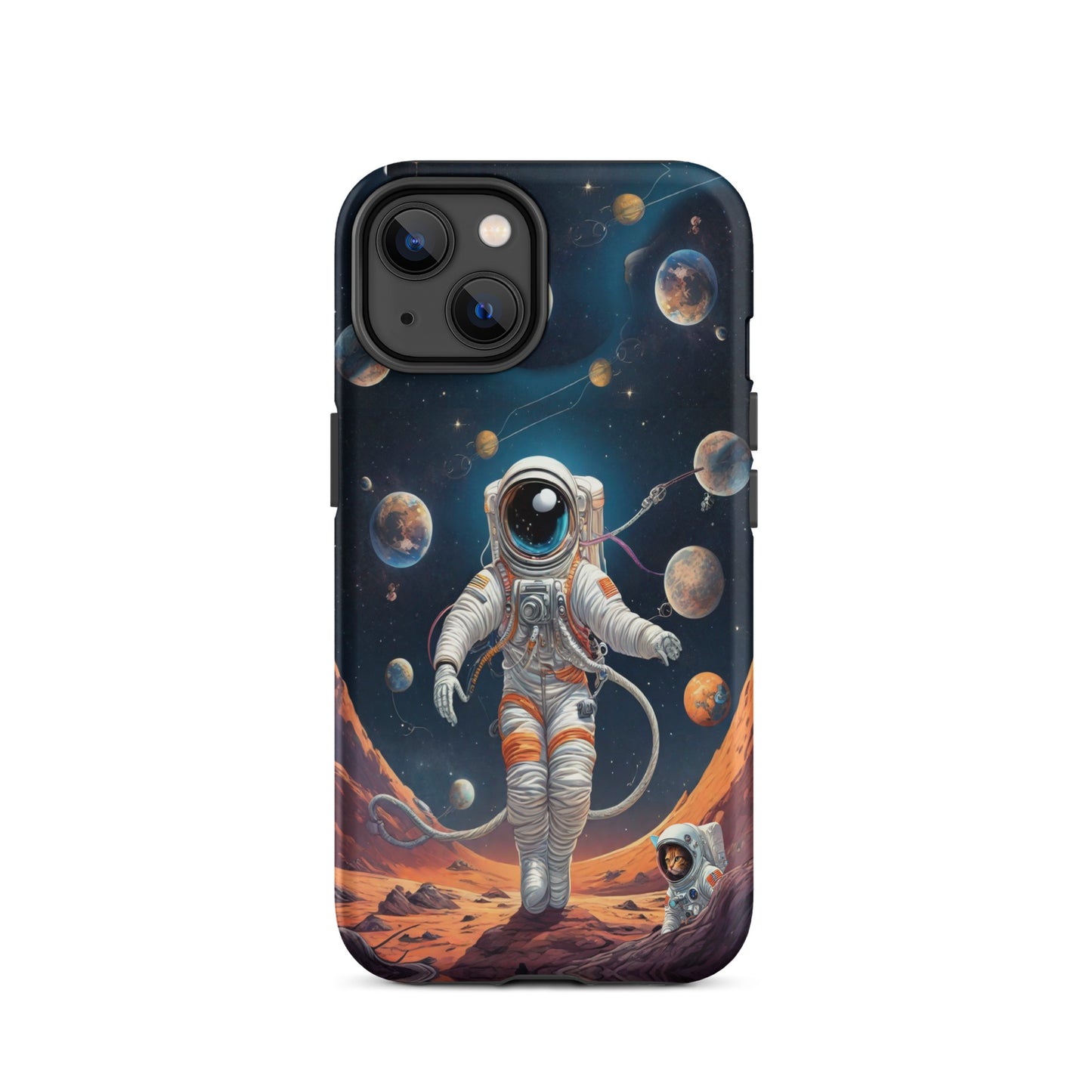 iPhone Dual-Layered Tough Case With Raised Bezel - Astronaut