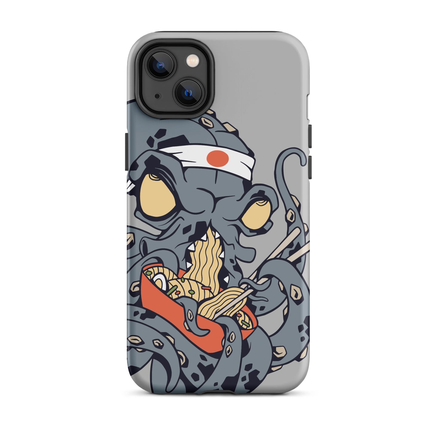 iPhone Dual-Layered Tough Case With Raised Bezel - Ninja Octopus