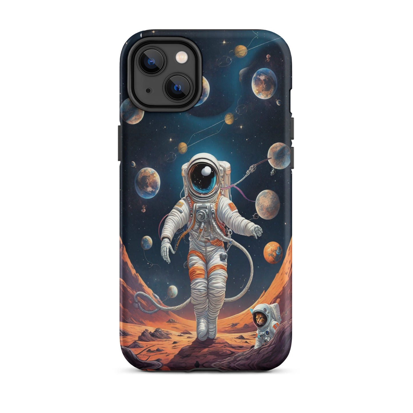 iPhone Dual-Layered Tough Case With Raised Bezel - Astronaut