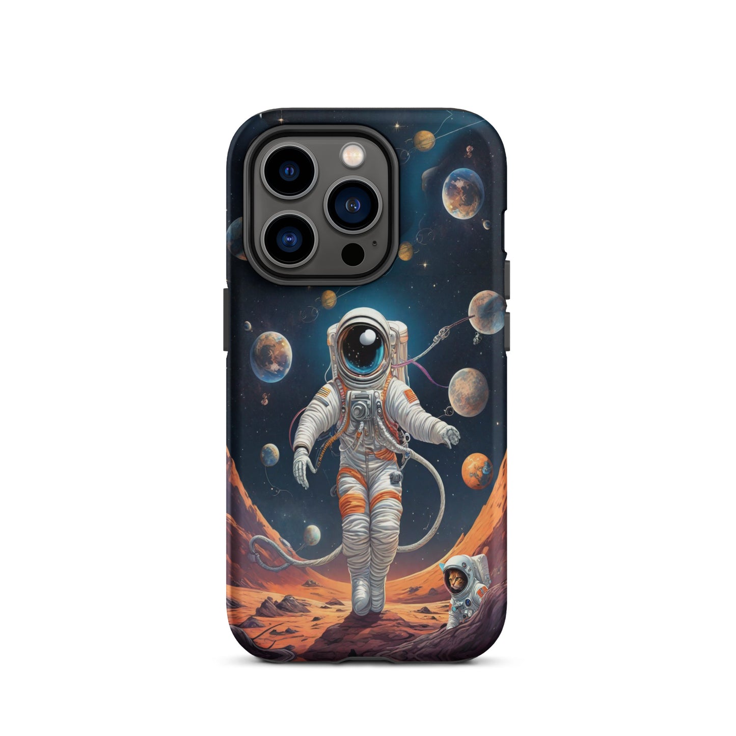 iPhone Dual-Layered Tough Case With Raised Bezel - Astronaut