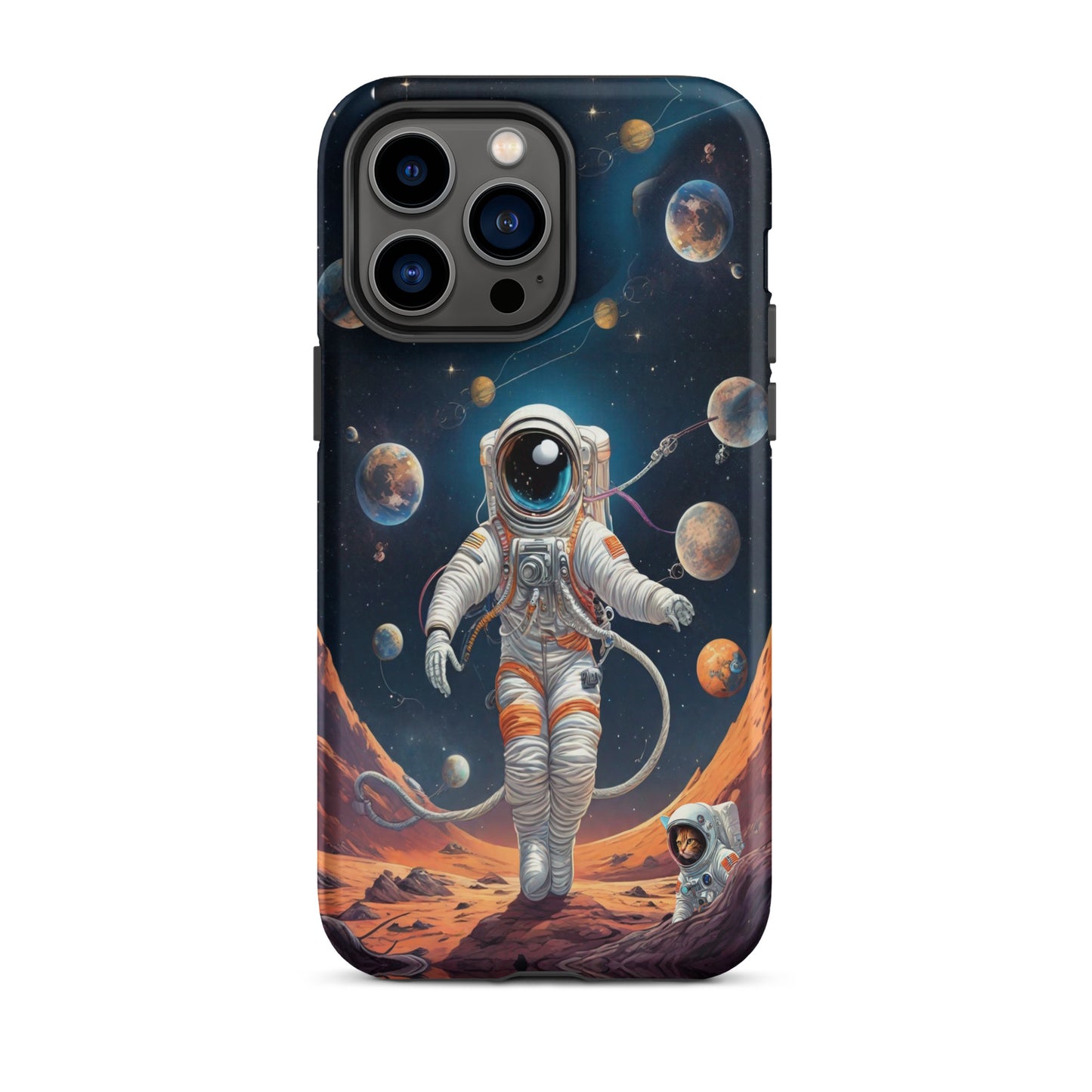 iPhone Dual-Layered Tough Case With Raised Bezel - Astronaut