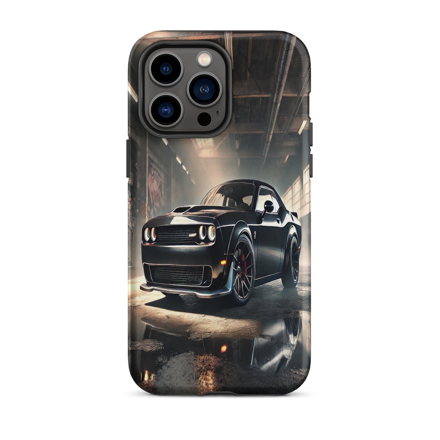 iPhone Dual-Layered Tough Case With Raised Bezel - Dodge Challenger Hellcat