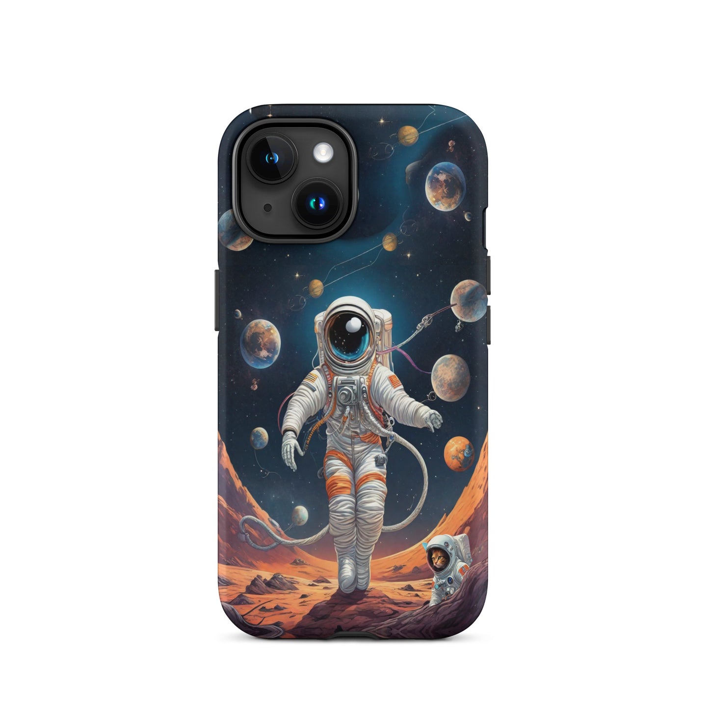 iPhone Dual-Layered Tough Case With Raised Bezel - Astronaut