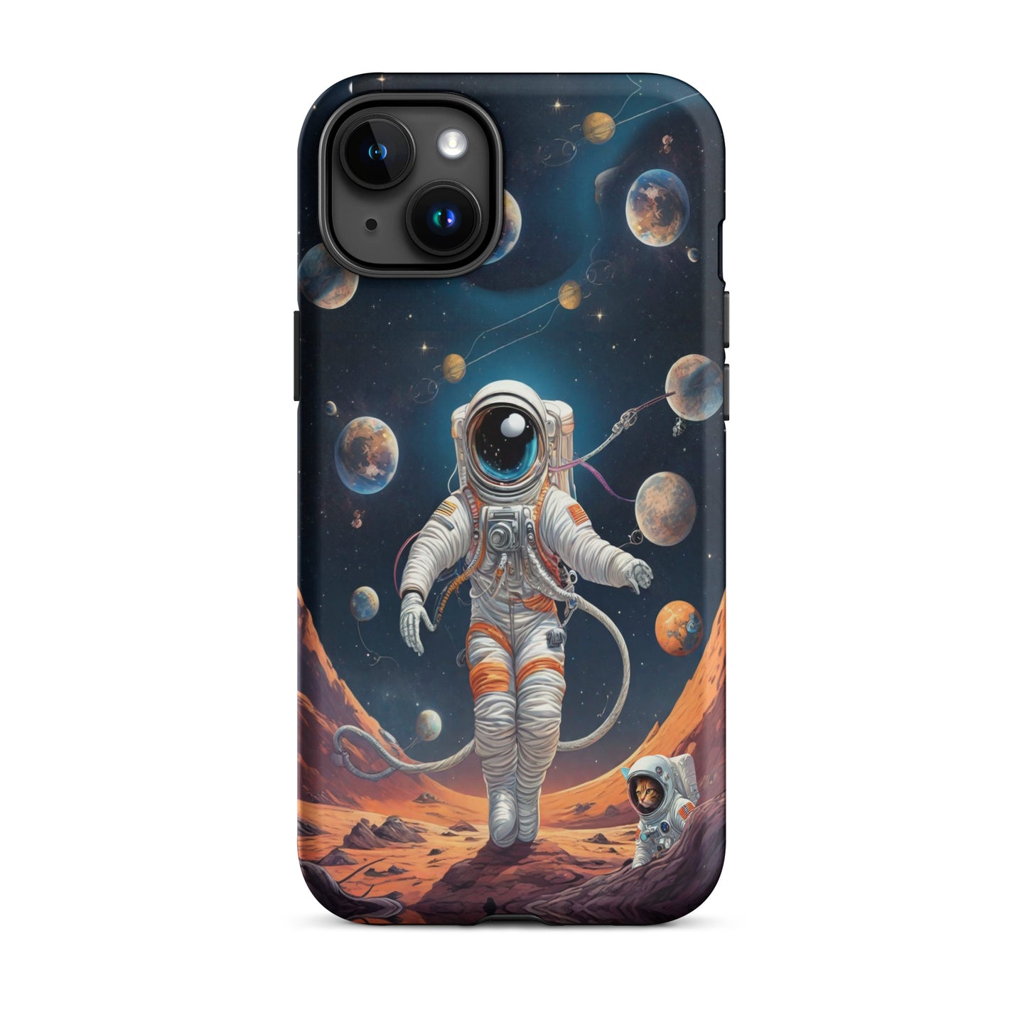 iPhone Dual-Layered Tough Case With Raised Bezel - Astronaut