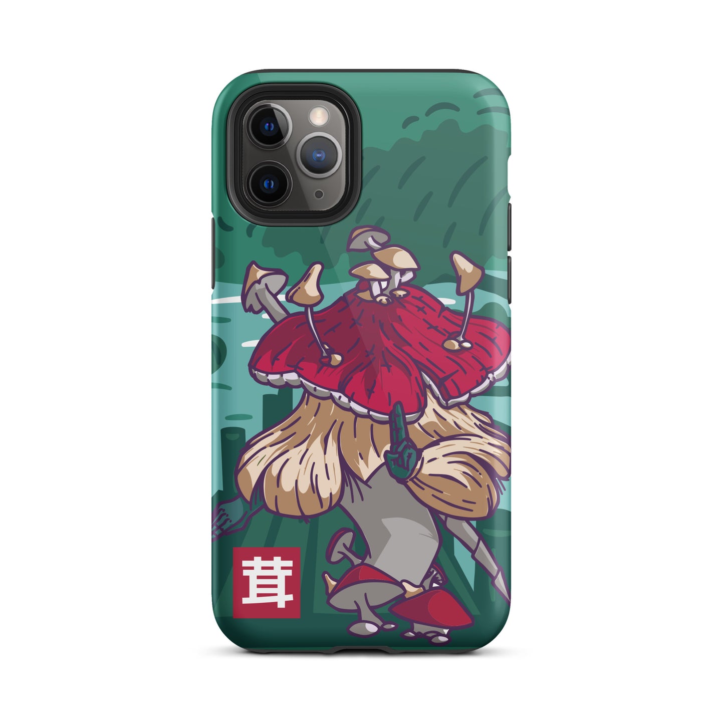 iPhone Dual-Layered Tough Case With Raised Bezel - Fungi