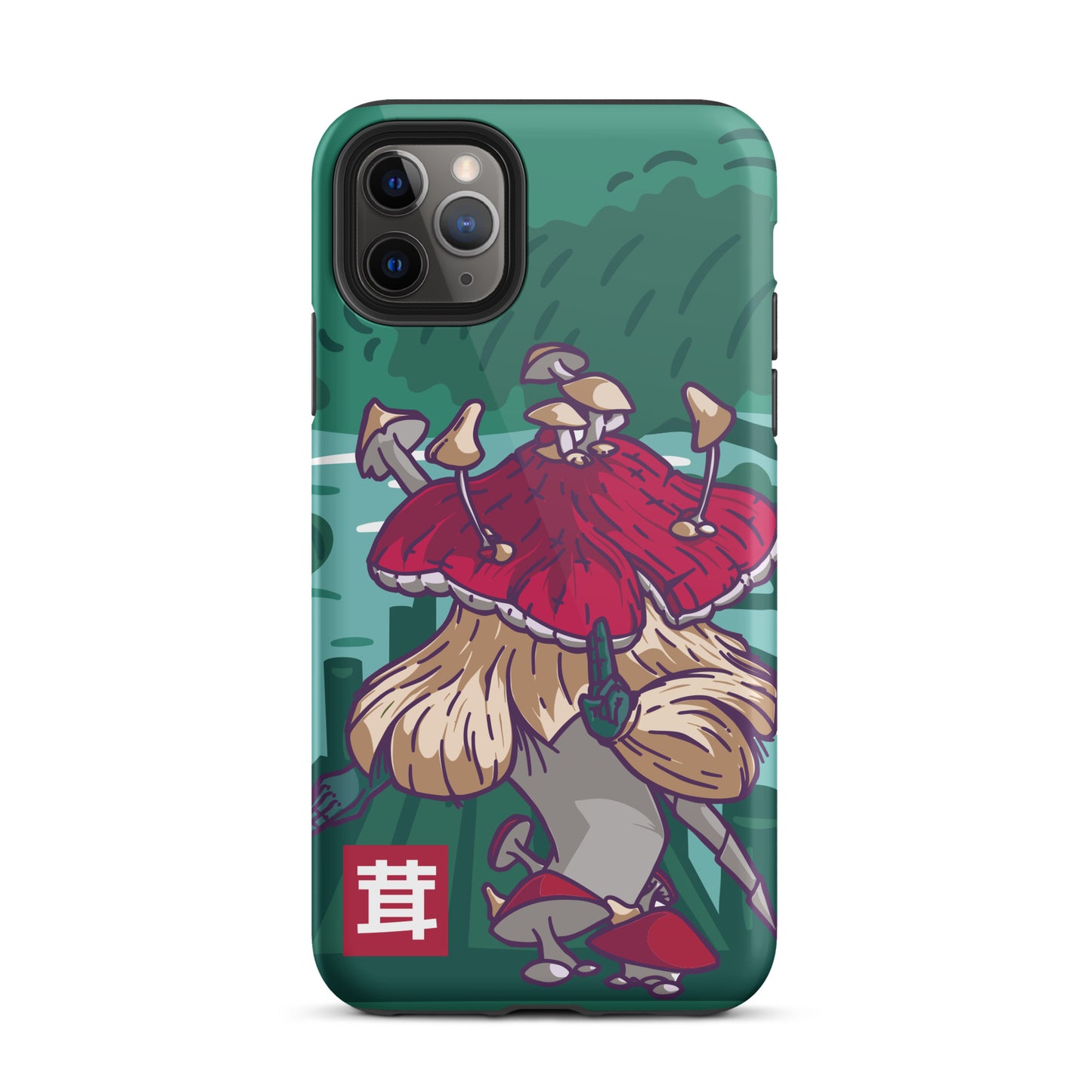 iPhone Dual-Layered Tough Case With Raised Bezel - Fungi