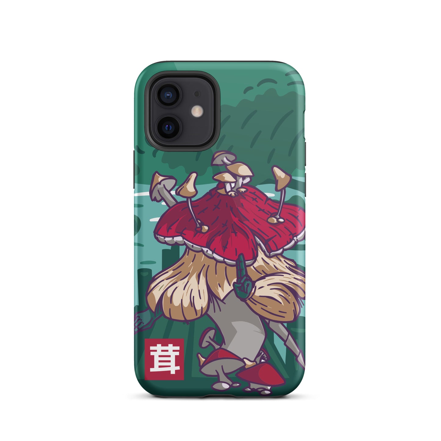 iPhone Dual-Layered Tough Case With Raised Bezel - Fungi