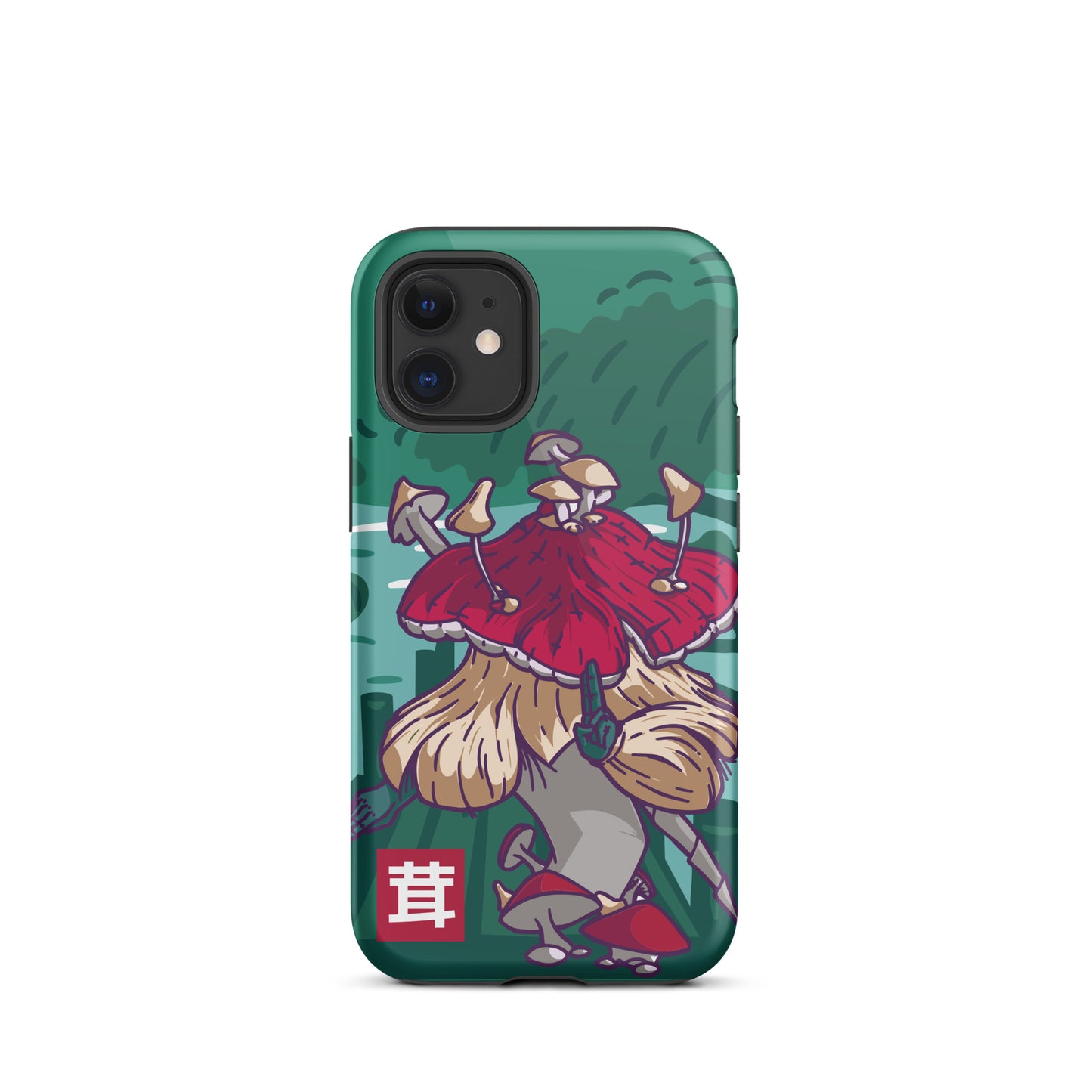 iPhone Dual-Layered Tough Case With Raised Bezel - Fungi