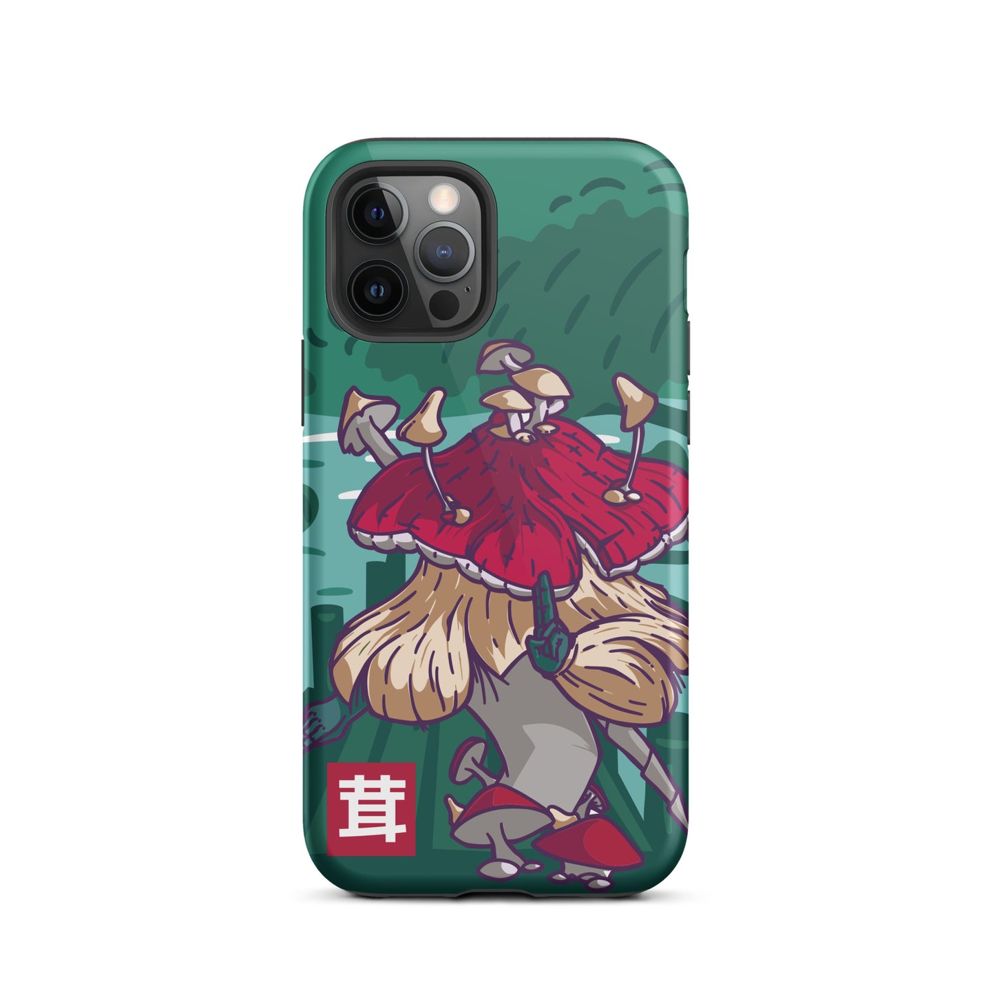 iPhone Dual-Layered Tough Case With Raised Bezel - Fungi