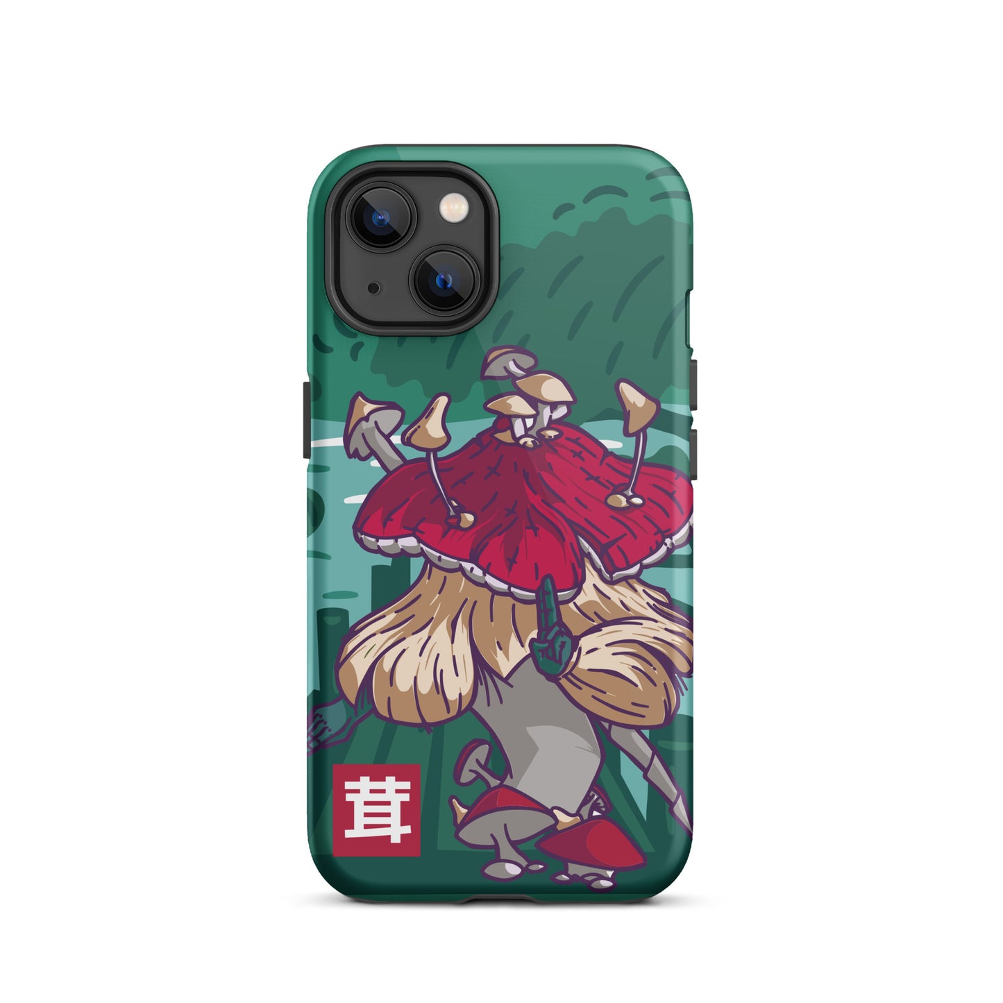 iPhone Dual-Layered Tough Case With Raised Bezel - Fungi