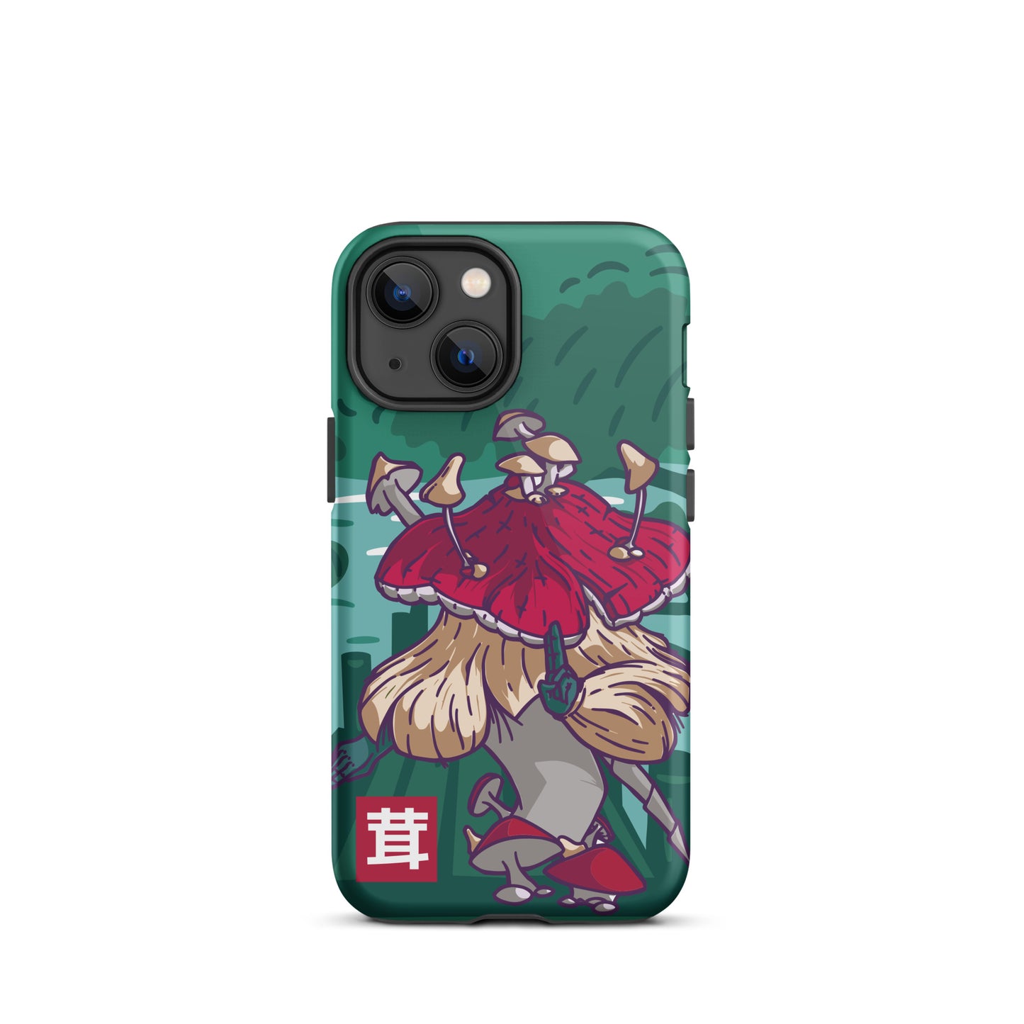 iPhone Dual-Layered Tough Case With Raised Bezel - Fungi