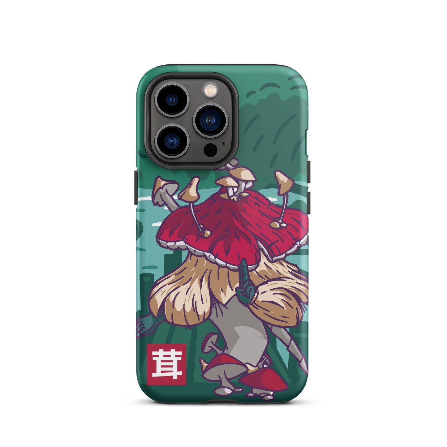 iPhone Dual-Layered Tough Case With Raised Bezel - Fungi