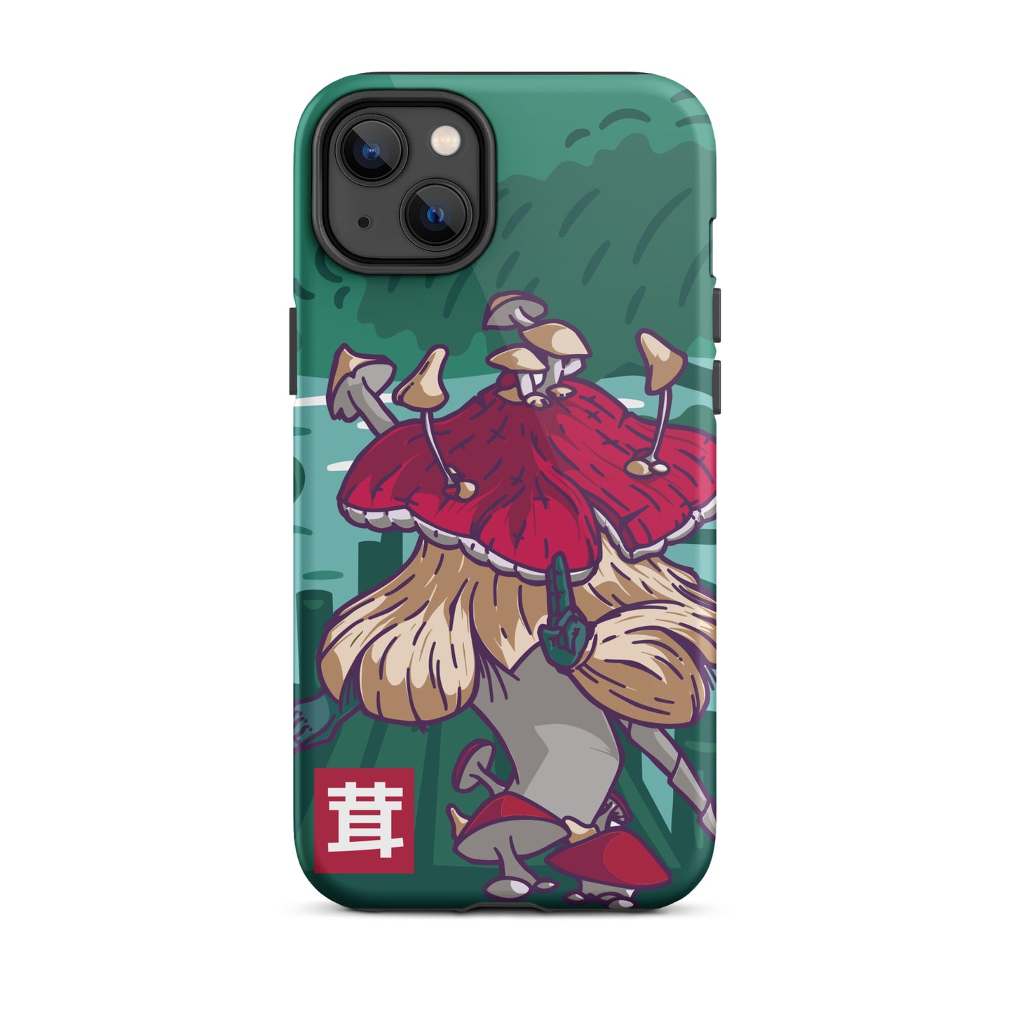 iPhone Dual-Layered Tough Case With Raised Bezel - Fungi