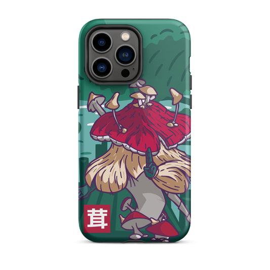 iPhone Dual-Layered Tough Case With Raised Bezel - Fungi