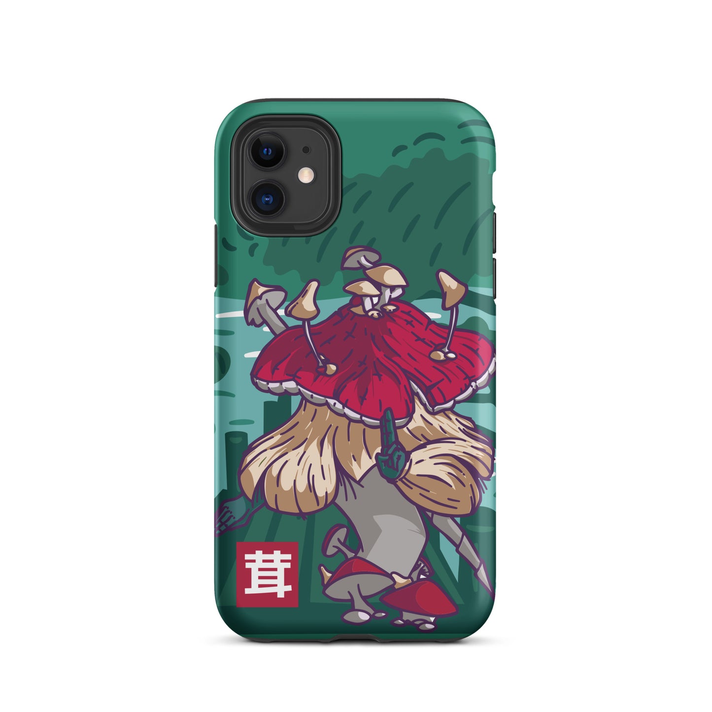 iPhone Dual-Layered Tough Case With Raised Bezel - Fungi