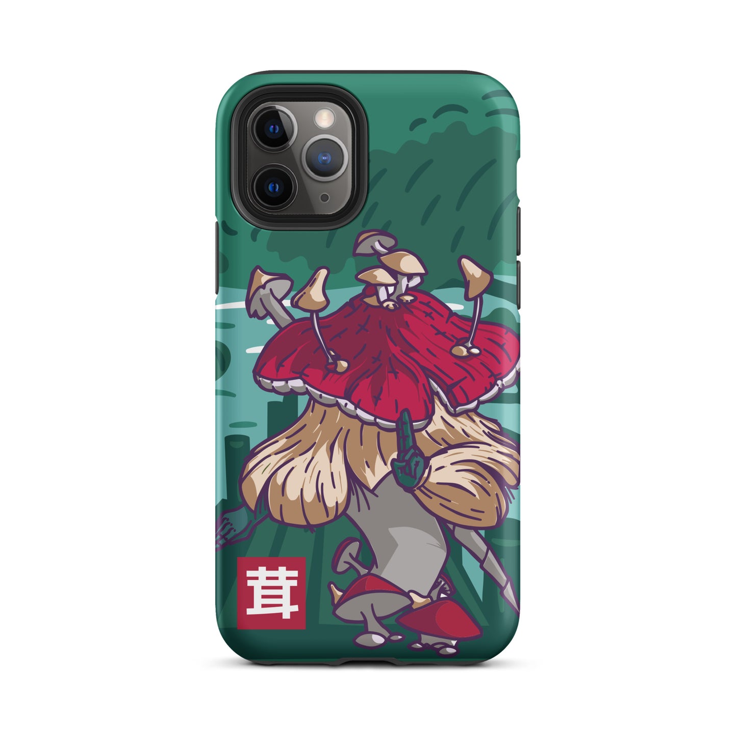 iPhone Dual-Layered Tough Case With Raised Bezel - Fungi