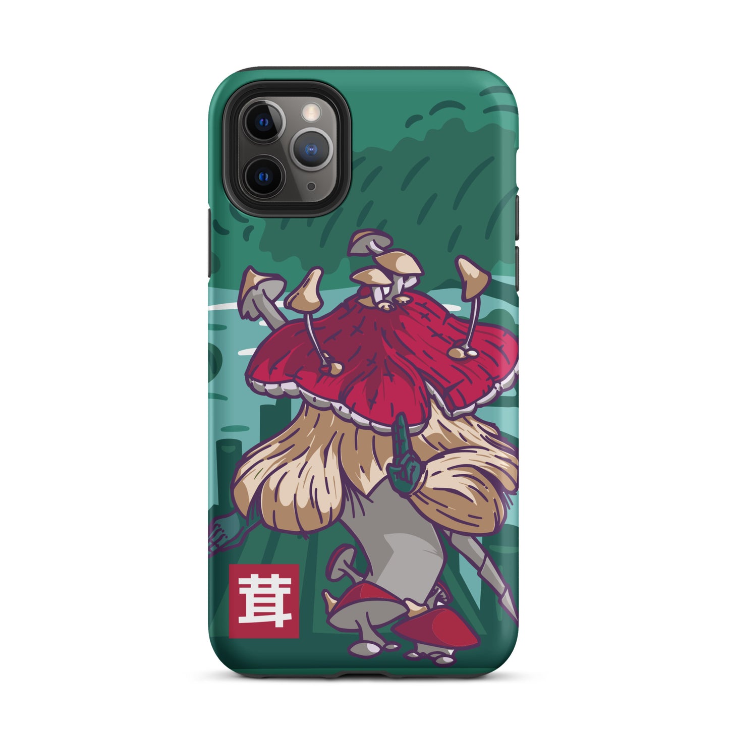 iPhone Dual-Layered Tough Case With Raised Bezel - Fungi