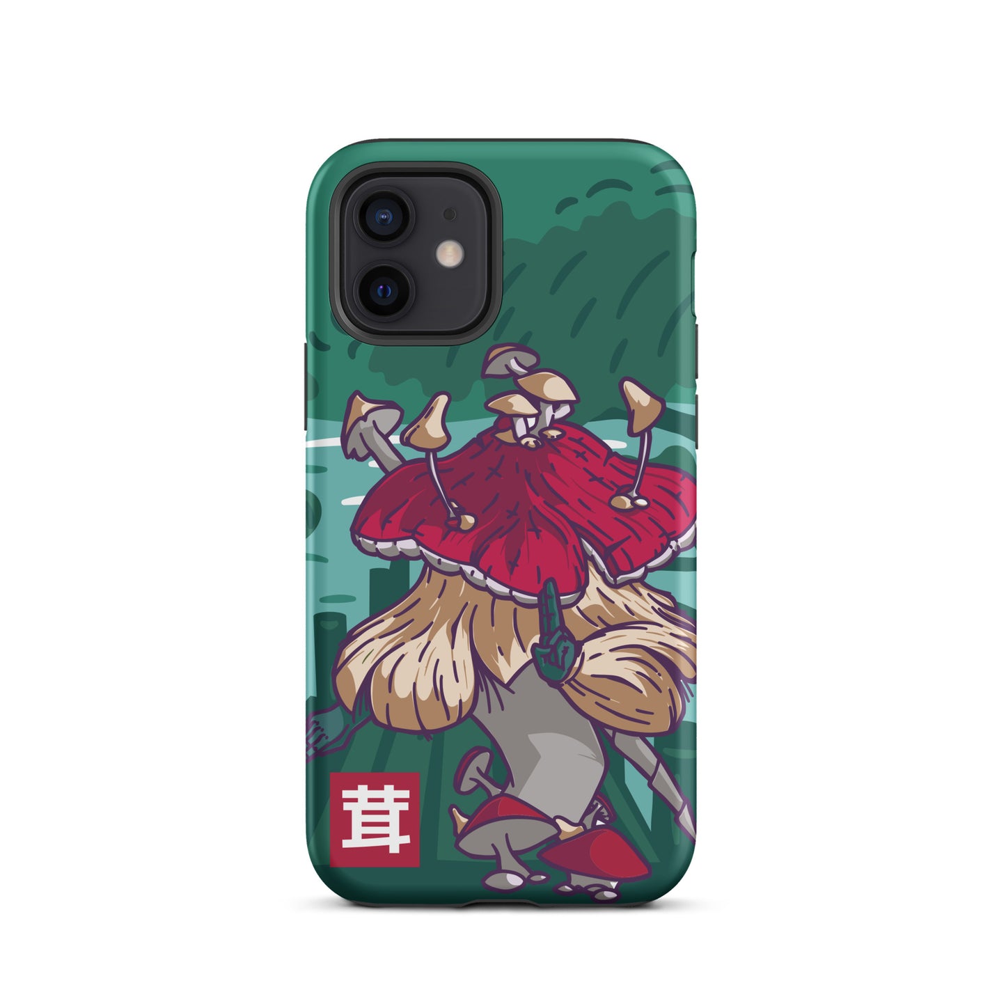 iPhone Dual-Layered Tough Case With Raised Bezel - Fungi