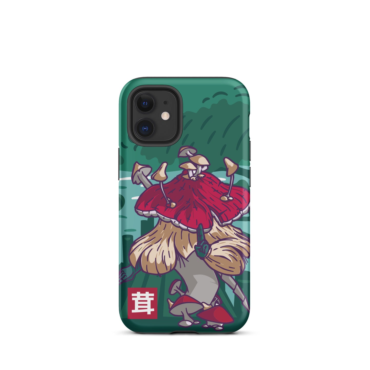 iPhone Dual-Layered Tough Case With Raised Bezel - Fungi