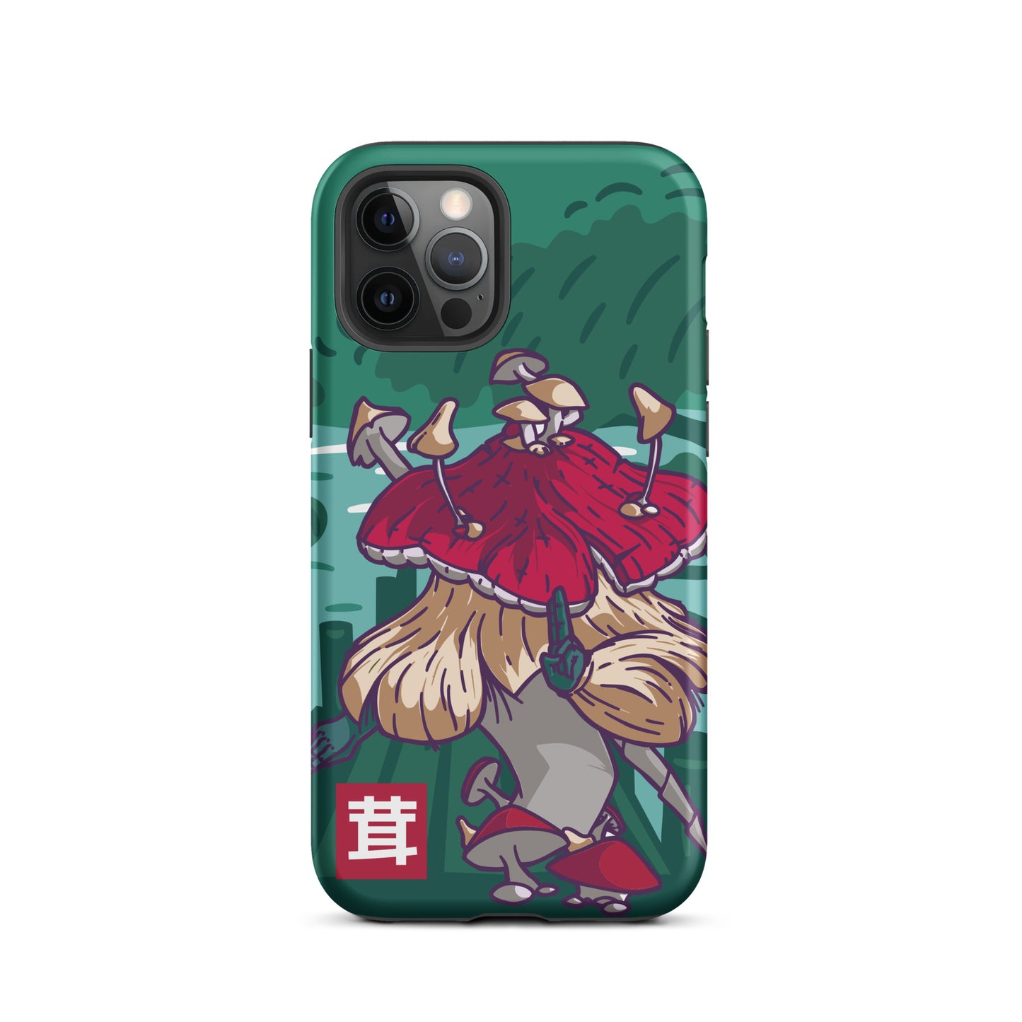 iPhone Dual-Layered Tough Case With Raised Bezel - Fungi