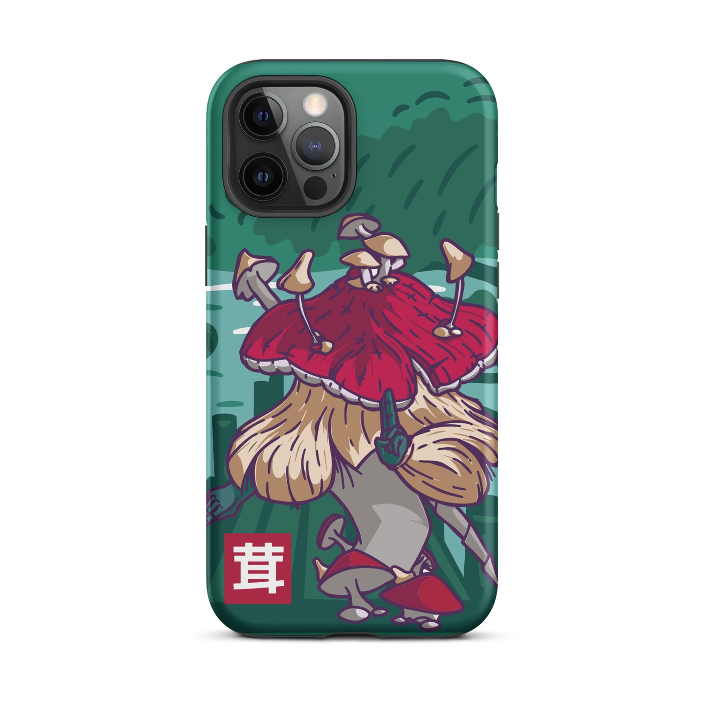 iPhone Dual-Layered Tough Case With Raised Bezel - Fungi