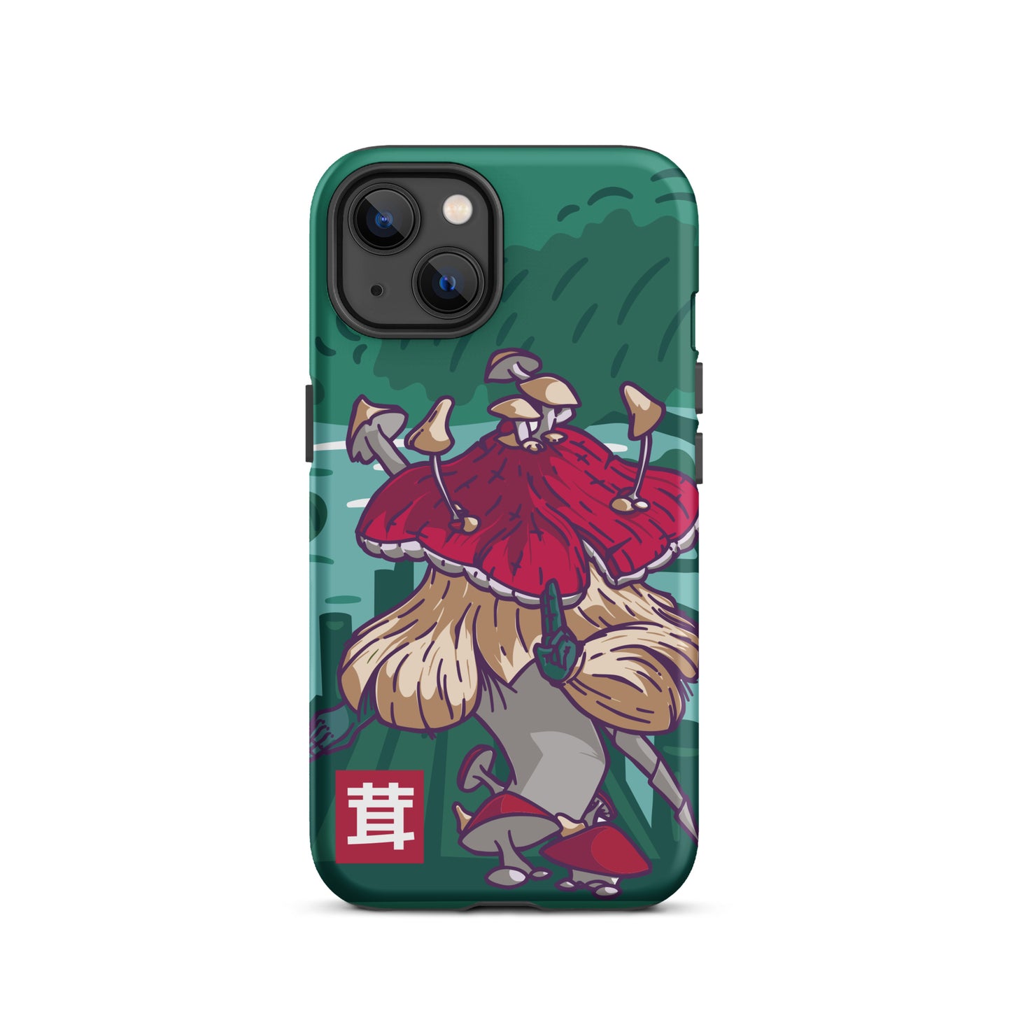 iPhone Dual-Layered Tough Case With Raised Bezel - Fungi