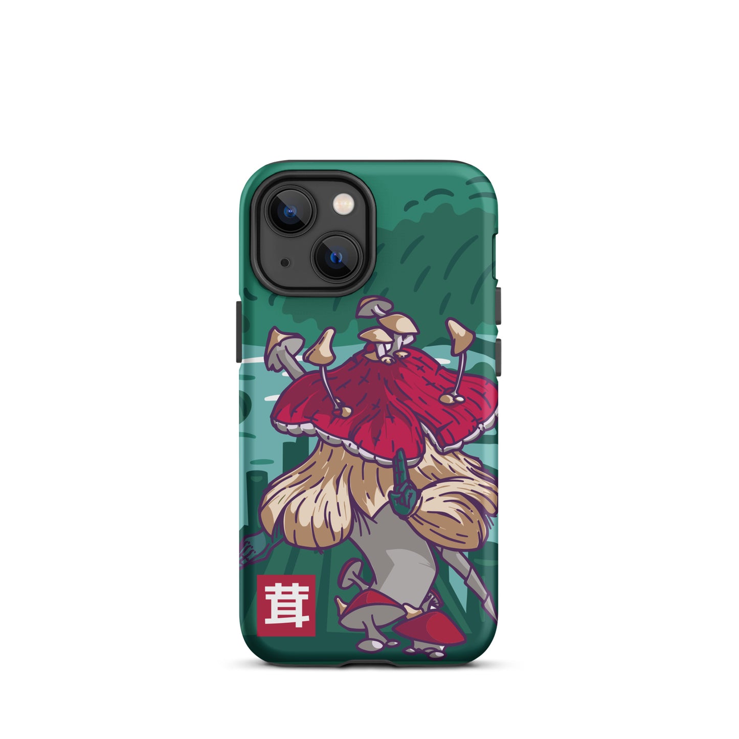 iPhone Dual-Layered Tough Case With Raised Bezel - Fungi