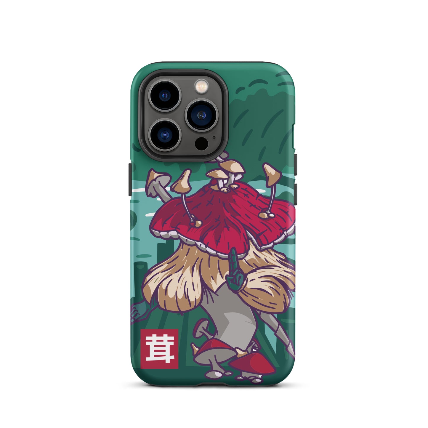 iPhone Dual-Layered Tough Case With Raised Bezel - Fungi